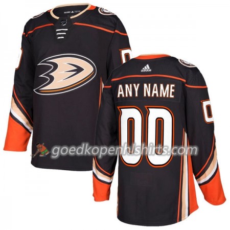 Anaheim Ducks Custom Adidas 2017-2018 Zwart Authentic Shirt - Mannen
